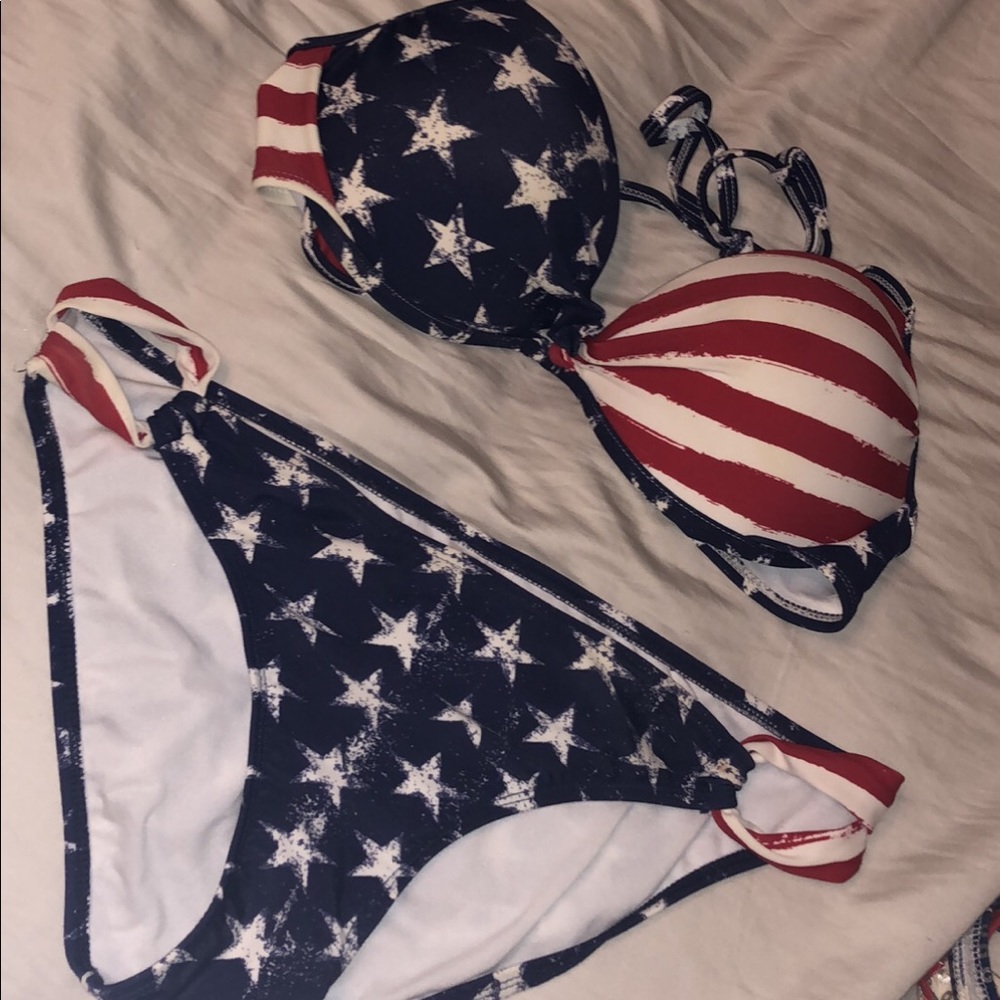 4th of July Patriotic red white and blue bikini